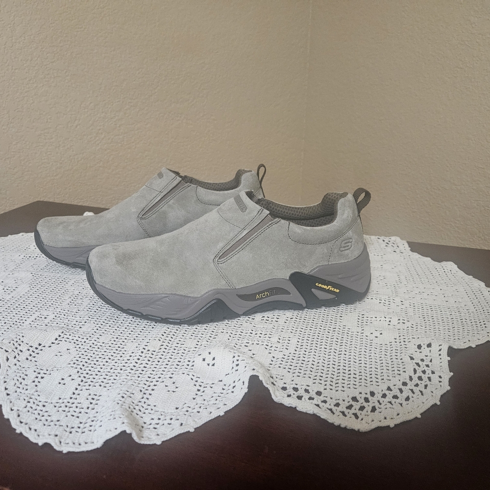 Skechers Gray Slip-On Men's Shoes